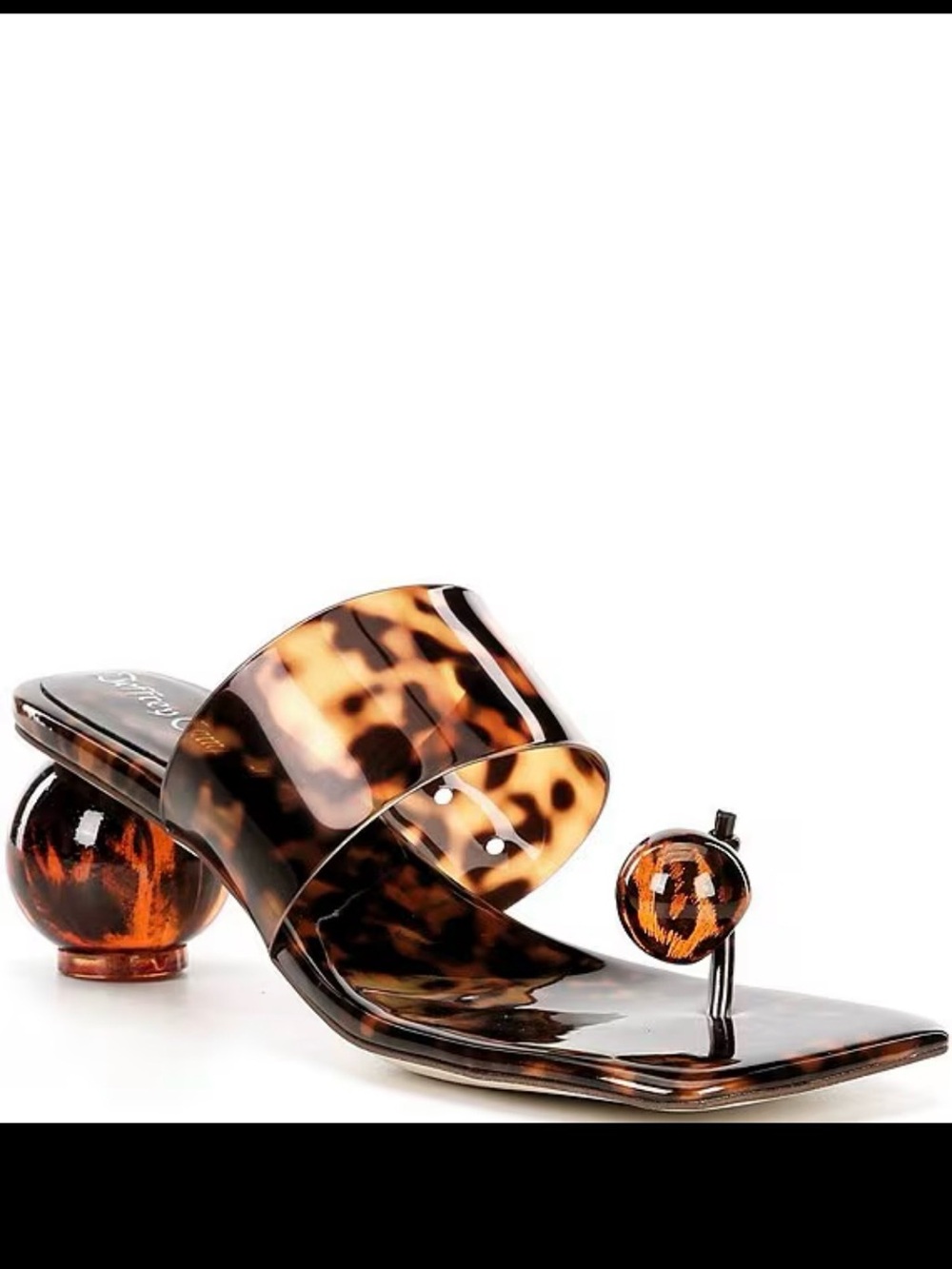 Jeffrey Campbell Tortoiseshell Gloss Slide Mule
